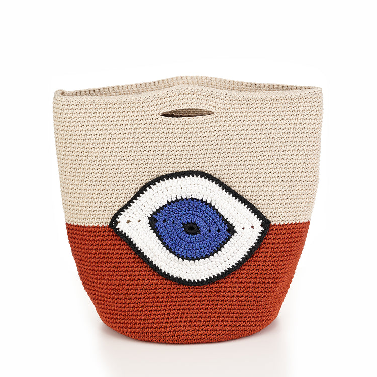 SHOPPER BAG - CREAM RUBY BIG EYE