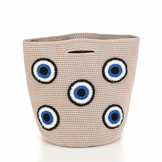 SHOPPER BAG - IVORY SMALL EYES