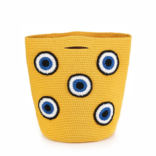 SHOPPER BAG - MUSTARD SMALL EYES